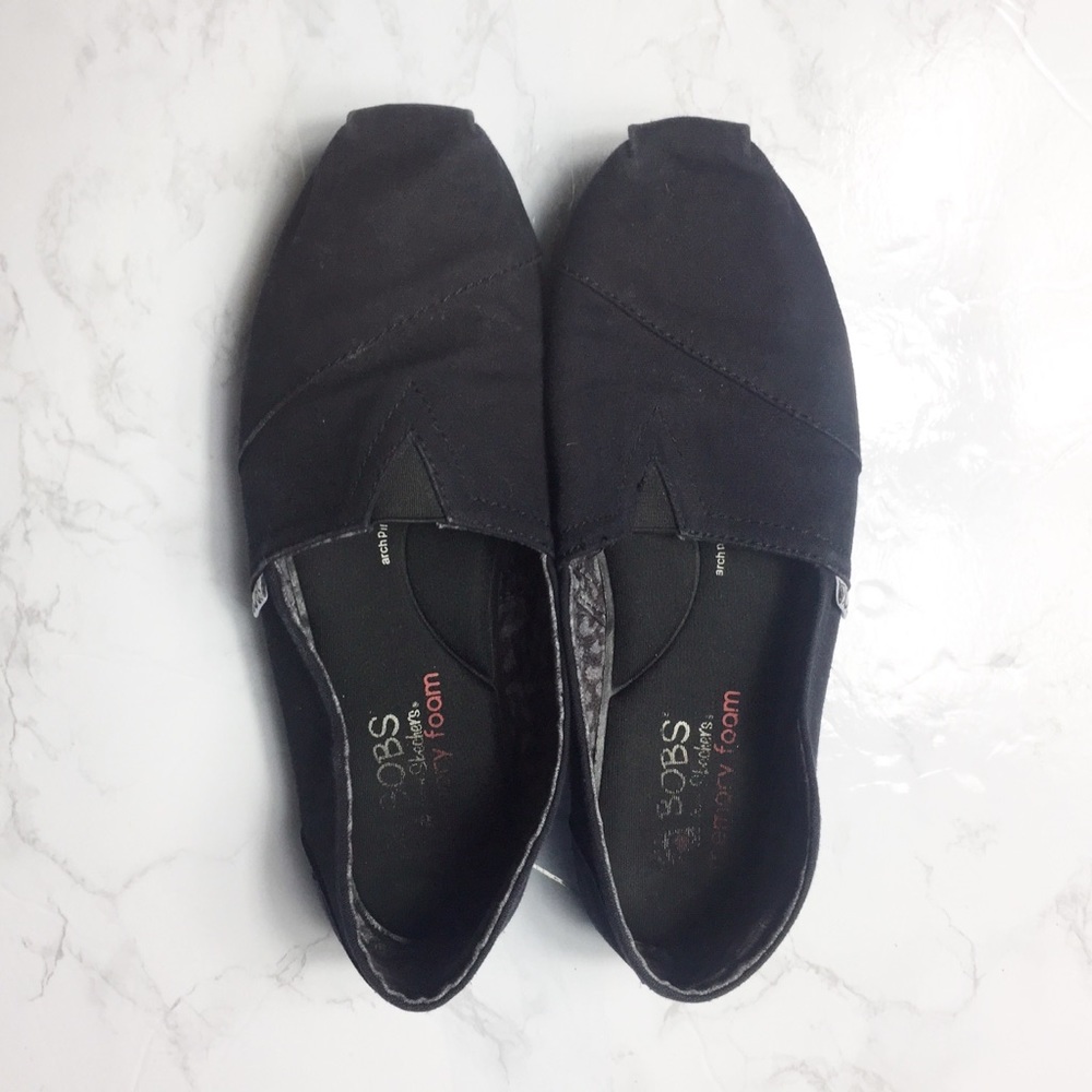 BOBS Black Slip On Sneakers Shoes